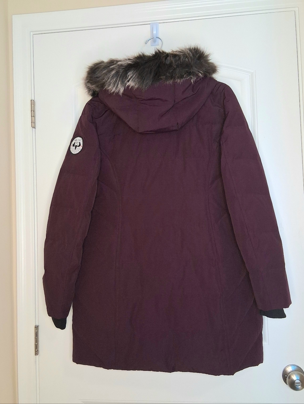 Arctic Expedition Hooded Down Parka Jacket Coat Sz Med Burgundy Like New Canada - Picture 4 of 16